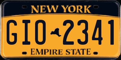 NY license plate GIO2341