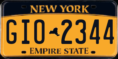 NY license plate GIO2344