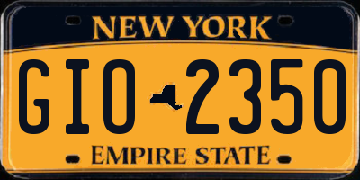 NY license plate GIO2350