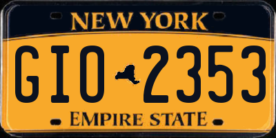 NY license plate GIO2353