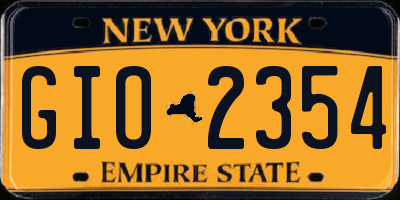 NY license plate GIO2354