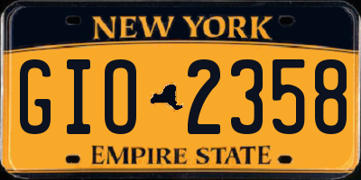 NY license plate GIO2358