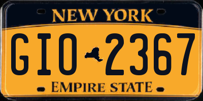 NY license plate GIO2367