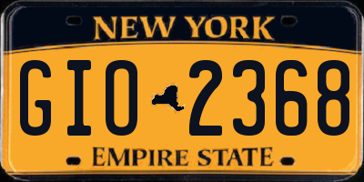 NY license plate GIO2368