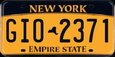 NY license plate GIO2371