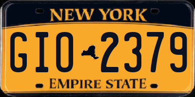 NY license plate GIO2379