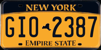 NY license plate GIO2387