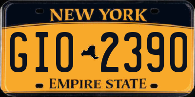 NY license plate GIO2390