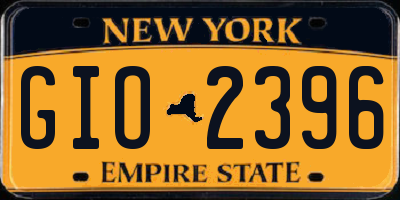 NY license plate GIO2396