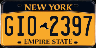 NY license plate GIO2397