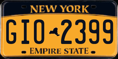 NY license plate GIO2399