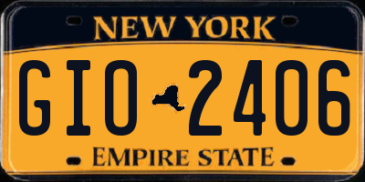 NY license plate GIO2406