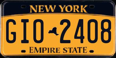 NY license plate GIO2408