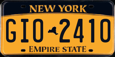 NY license plate GIO2410