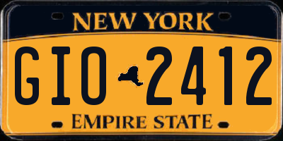 NY license plate GIO2412