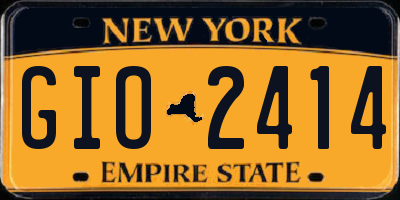 NY license plate GIO2414