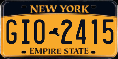 NY license plate GIO2415