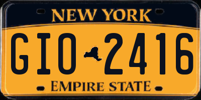 NY license plate GIO2416