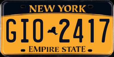 NY license plate GIO2417