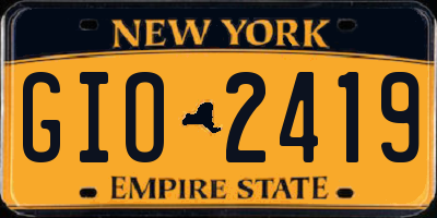 NY license plate GIO2419