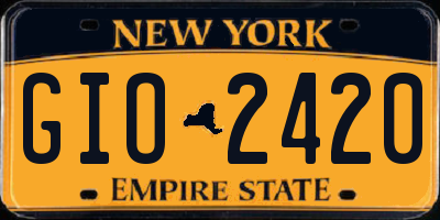 NY license plate GIO2420