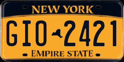 NY license plate GIO2421
