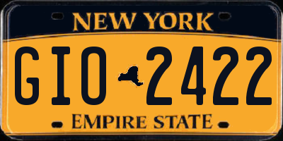 NY license plate GIO2422