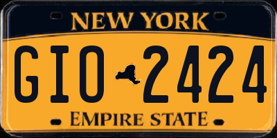 NY license plate GIO2424