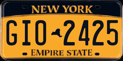 NY license plate GIO2425