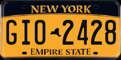 NY license plate GIO2428
