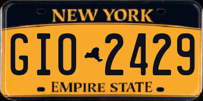 NY license plate GIO2429
