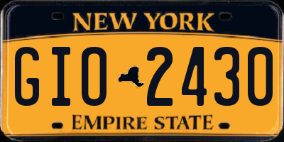 NY license plate GIO2430