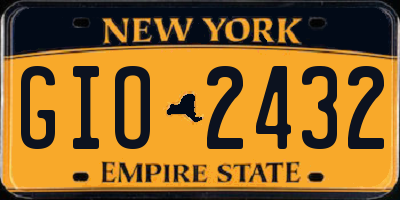 NY license plate GIO2432