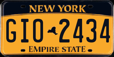 NY license plate GIO2434