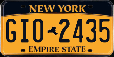 NY license plate GIO2435