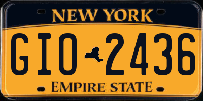 NY license plate GIO2436