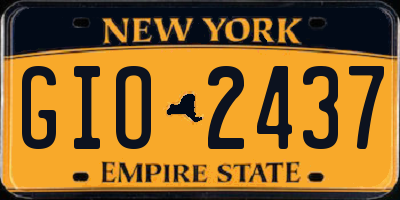 NY license plate GIO2437