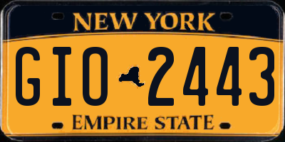NY license plate GIO2443