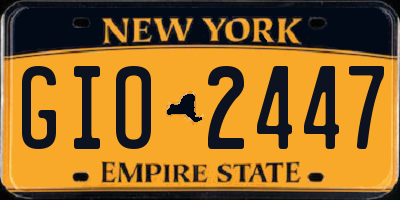 NY license plate GIO2447