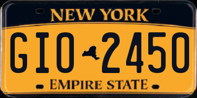 NY license plate GIO2450
