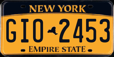 NY license plate GIO2453