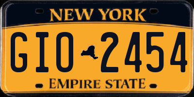 NY license plate GIO2454