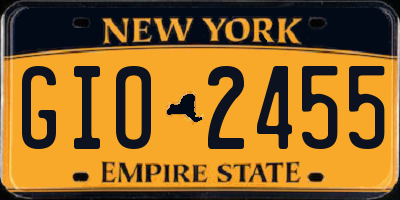 NY license plate GIO2455