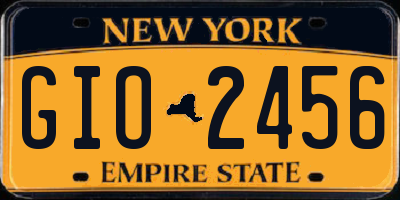 NY license plate GIO2456