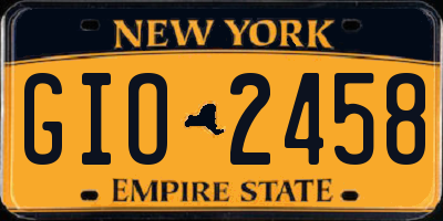 NY license plate GIO2458