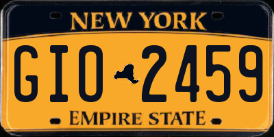 NY license plate GIO2459
