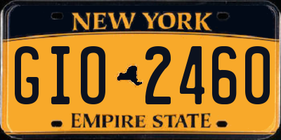NY license plate GIO2460