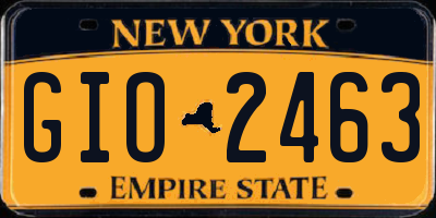 NY license plate GIO2463