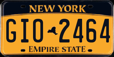 NY license plate GIO2464