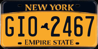 NY license plate GIO2467